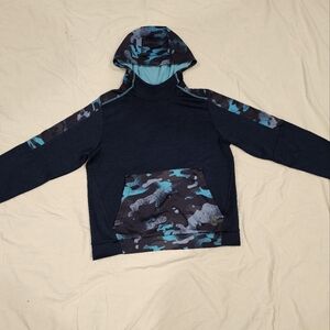 Russell Athletic Camouflage Hoodie - Black and Blue